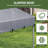 Outdoor 7.5'W X7.5'D Outdoor Dog Enclosure With Roof, Heavy Duty Dog Cage For Medium & Large Dogs