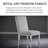 Zaeda White Fabric Upholstered Dining Chairs