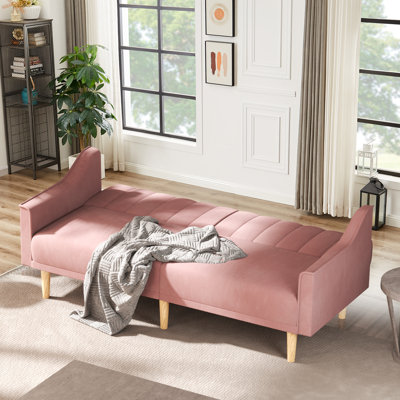 Borah 74.00 " Velvet and Livesmart® Sofa