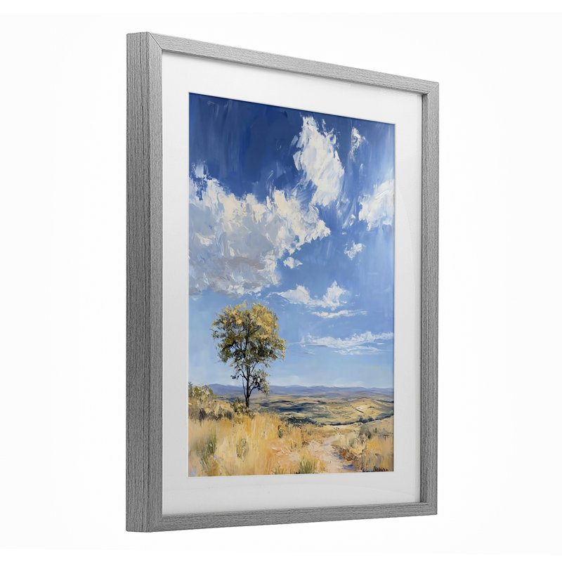 «Vast Landscape Splendor», reproduction encadrée sous verre, conception de Franklyn Gregory, Cadre de ferme gris