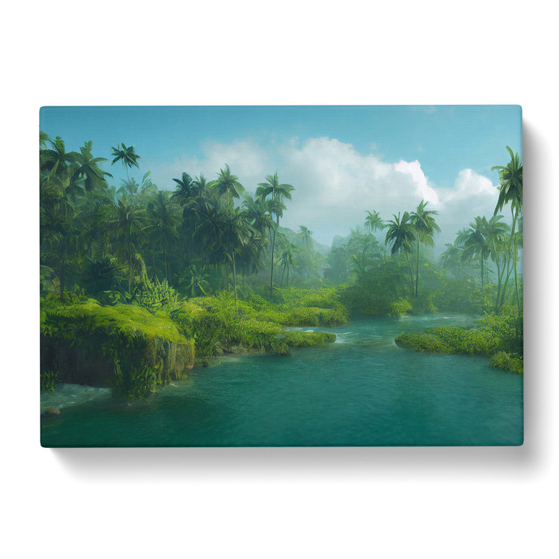 Tropical Forest Beach Vol.1 - Wrapped Canvas, 50cm H x 76cm W x 3cm D