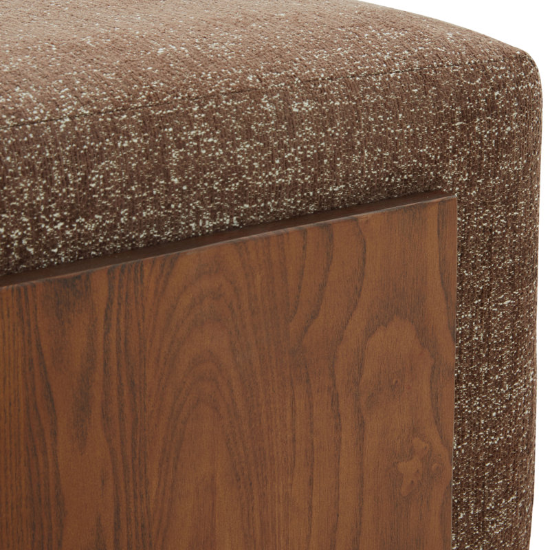 Norabeth Chenille Ottoman, Dark Brown