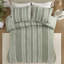 Literie 100% coton double / grand - rayé avec garniture contrastante de taille 3 pièces