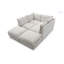 Canapé modulaire modulaire, ensemble de canapé en tissu de lin avec repose-pieds convertible, canapé en forme de U-594914378