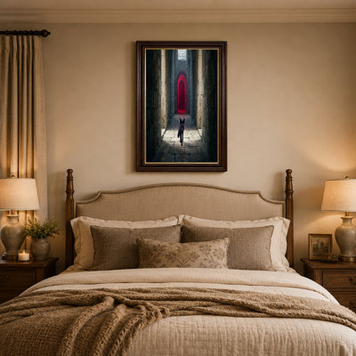 Art mural sur toile Black Fox in Stone