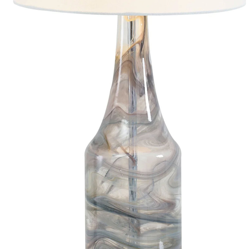 Lampes de table en verre de 72,4 cm (28,5 pouces) avec ports USB et éclairage à intensité variable à 3 niveaux (ensemble de 2)