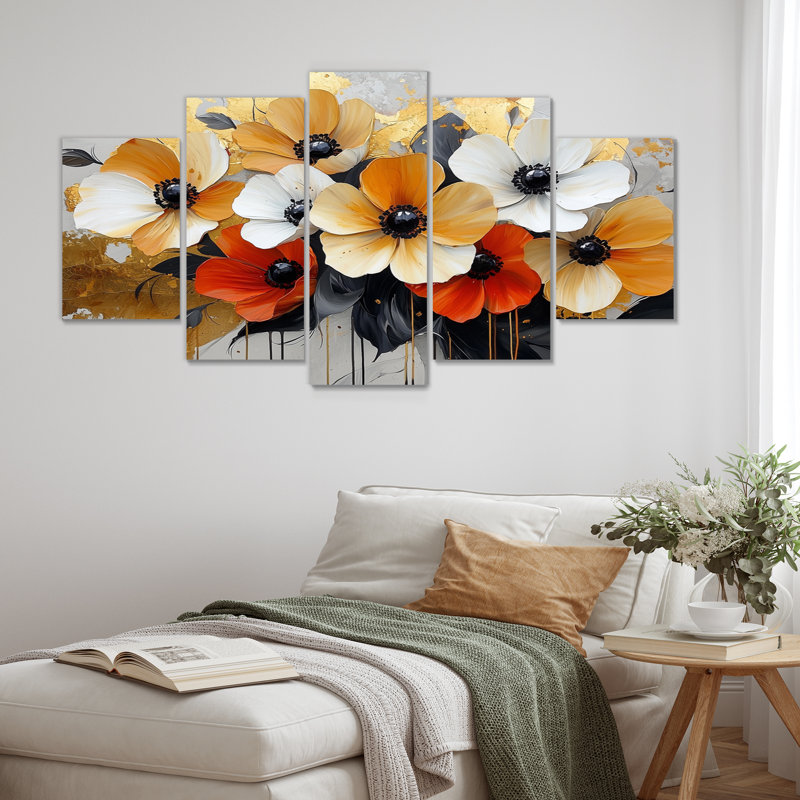 Brimfield - coquelicots, art mural traditionnel