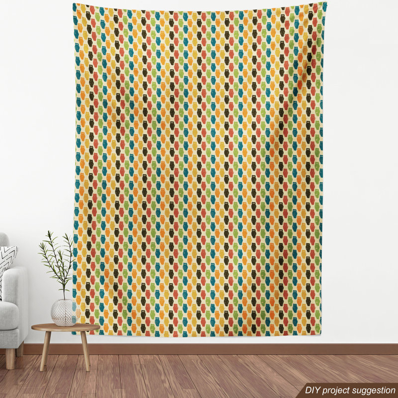 Tissu owls, l 58 po x L 108 po