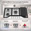 Plaque de cuisson au gaz 36 po en acier inoxydable avec 5 brûleurs, grille / plaque chauffante à double face, convertible au gaz naturel / GPL, certifié CSA-126175759