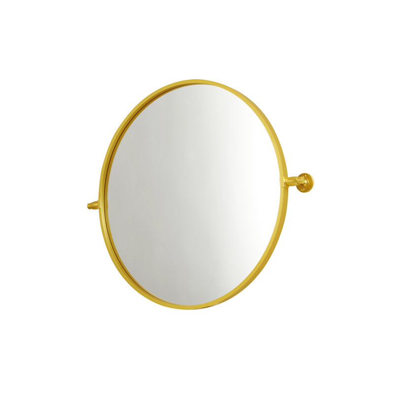 Belfield Metal Wall Mirror, 24" x 24", Gold