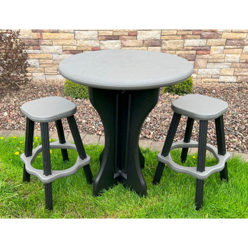 Tecoma Patio Seat, Deep Gray, Black