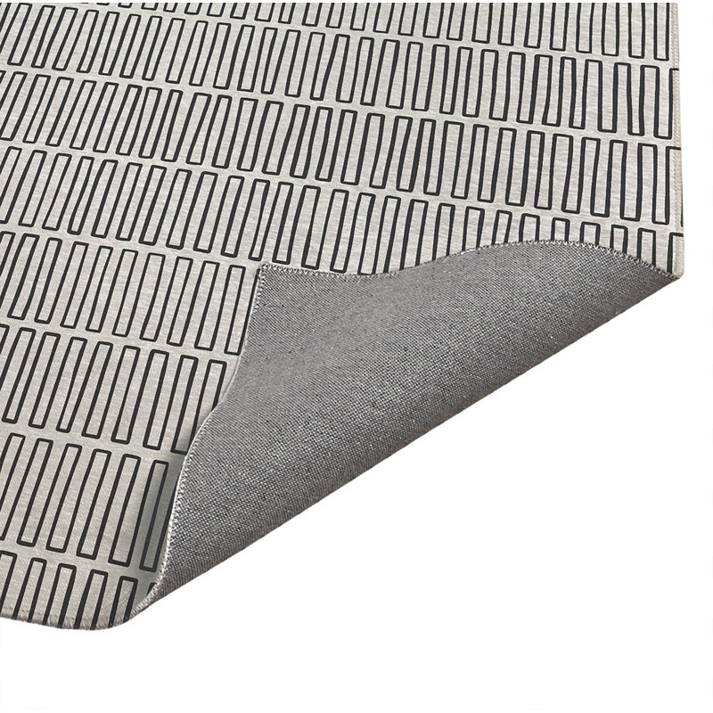 Tapis de bureau Block Block, L 5 pi x L 3 pi, Ivoire, gris anthracite