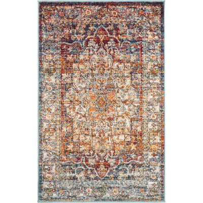 Tapis traditionnel Charian oriental crème