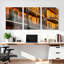 Ensemble de 3 tableaux sur toile représentant l'architecture des balcons de la Nouvelle-Orléans-1741376137