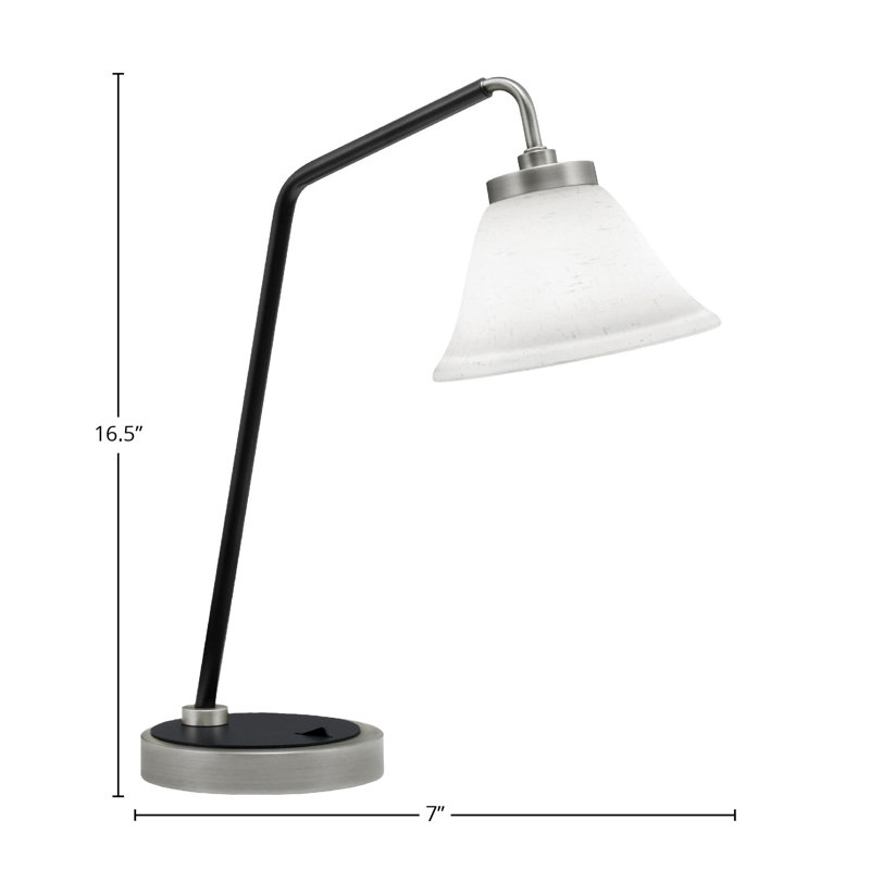 Waheed Stainless Steel Desk Lamp, Graphite/Matte Black