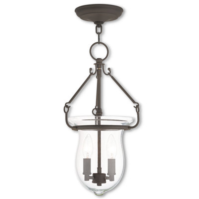 Luminaire suspendu pour vestibule 2 lumières Avrum