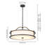 Luminaire suspendu cylindrique à 1 lumière pour salle à manger