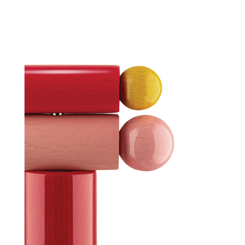 Solid Wood Corkscrew, Red/Yellow/Pink