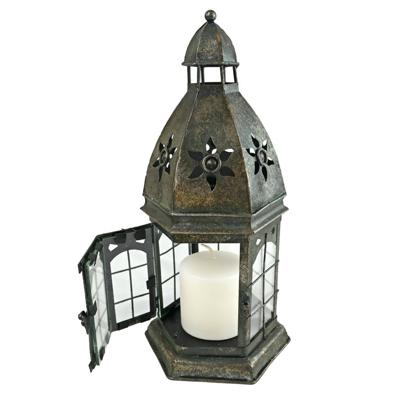 Lanterne en dôme en métal et verre