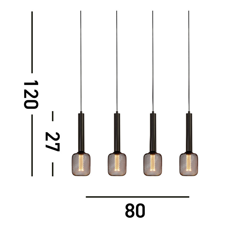 Vineyards 4-Light Kitchen Island Chandelier