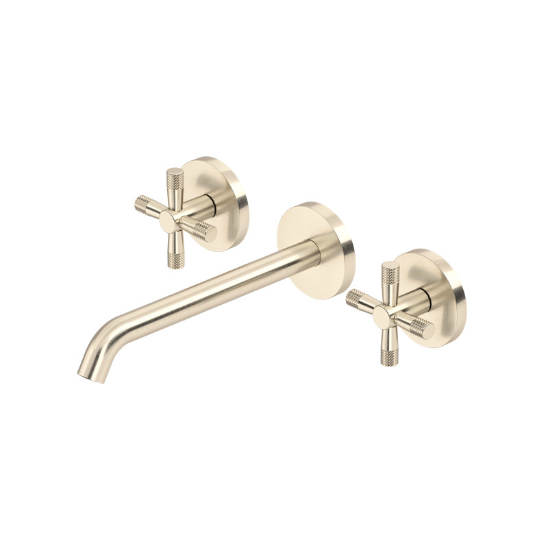 Amahle Wall Mounted Lavatory Faucet Trim, Satin Nickel