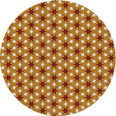 Tapis orange tissé à la machine