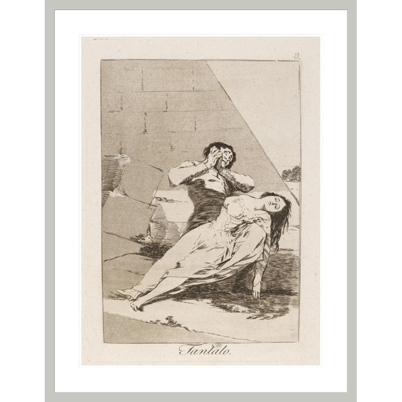 Tantalo. (Tantalus.) Par Francisco de Goya, impression giclée encadrée, H 41,5 po x l 32,2 po