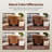  Faux Leather Upholstered Round Ottoman with Storage-411347301