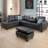 Plyler 97.2" Wide Modular Sectional with Ottoman-1531271663-1531271660