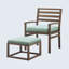 Chaise de patio avec coussins et repose-pieds-1782776292