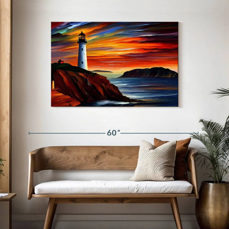 Picturesque lighthouse Aletra, H 30 po x l 45 po