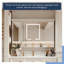 Meuble-lavabo mural moderne en bois d'hévéa crème avec armoire à miroir Smart Modern-1947067288