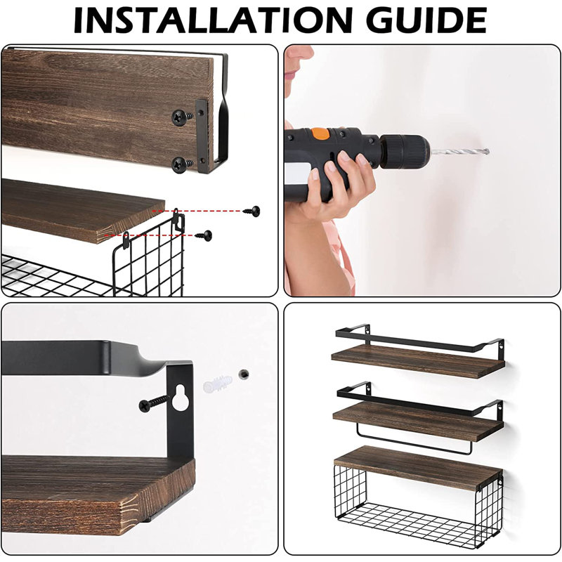 Sumnima Floating Shelf, Black