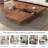 Square Marble Veneer Coffee Table Sliding Top With Storage-1709569889-1688961267