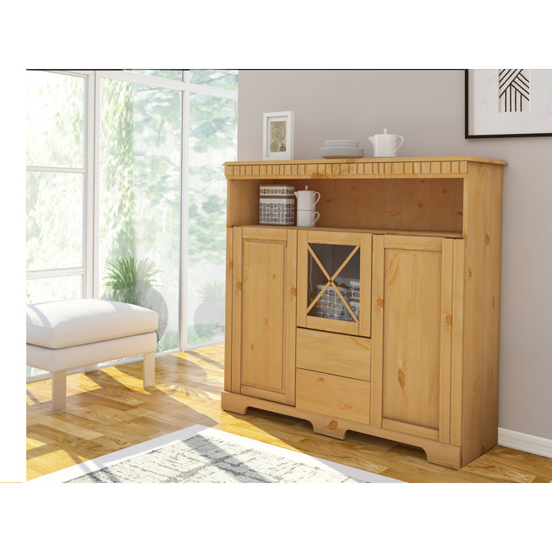 Janicki Display Cabinet, Stained/Wax