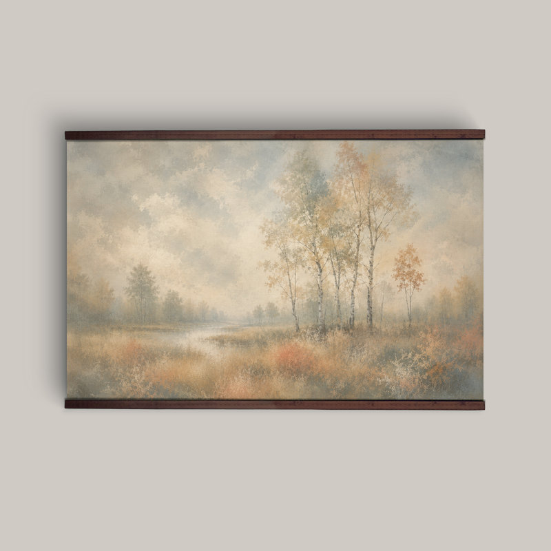 Tenture murale Misty Birch Landscape, H 40 po x l 60 po