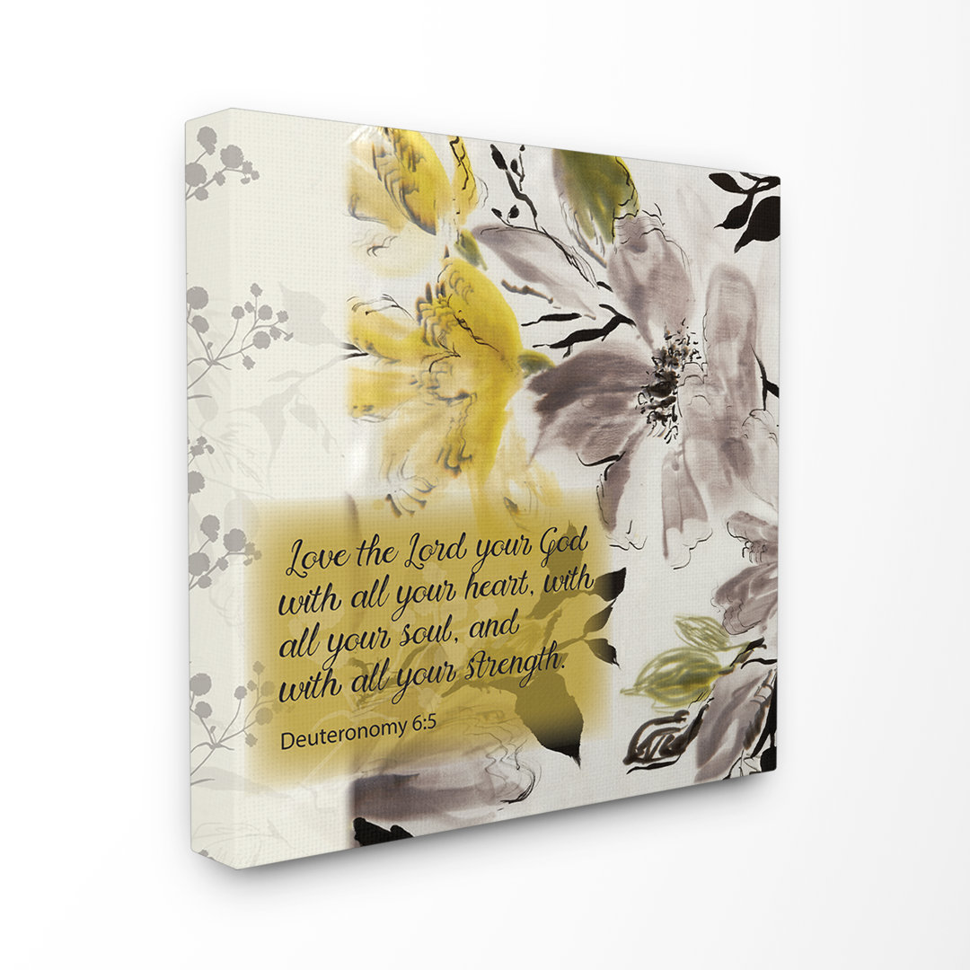 Love the Lord with Heart, Soul and Strength by EtchLife - Graphic Art Print on Canvas Wrought Studio™ 
