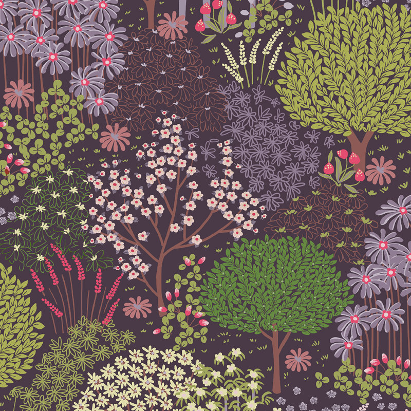 Fable Mustard Wallpaper, Purple