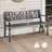 49-Inch Black Metal Bench With PVC Tulip Backrest