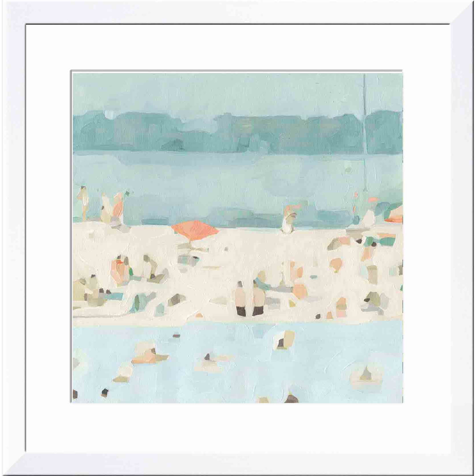 Sea Glass Sandbar II by Emma Scarvey, 17.8" H x 17.8" W x 1.18" D, Maple