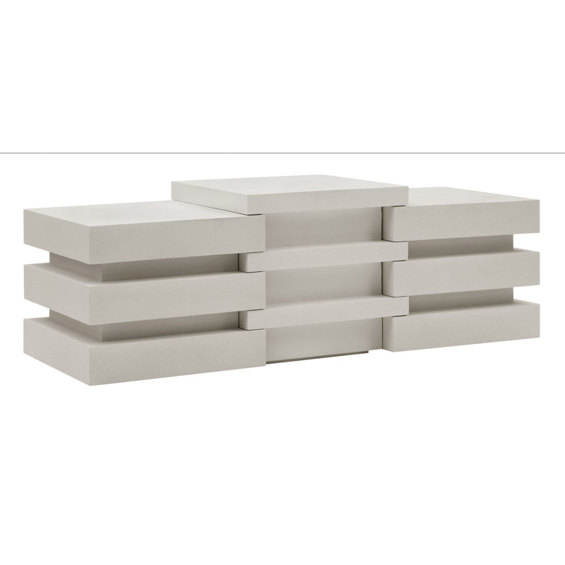 Provenance Signature Outdoor Square Coffee Table, 18" x 18" x 15"