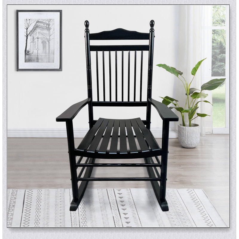 Chaise berçante balcon porche adulte, Noir