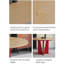 Solid wood dining table with red legs-71688167