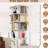 6 Shoe Rack Tower For Balcony - Rotating Organizer, 24 Pairs, White Modern Organizer Tower,
