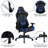 Bridesdale Gaming Desk & Chair Set with Cup Holder, Headphone Hook, and Monitor Stand-517196613