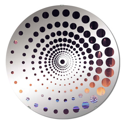 Errant à travers le labyrinthe bleu de l'esprit I - Miroir mural spiralé