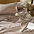 MooMee Lightweight Duvet Cover Set with Zipper Closure 8 Ties 100% Washed Cotton Linen Like Textured Soft Breathable All-Season-109236630-111219968