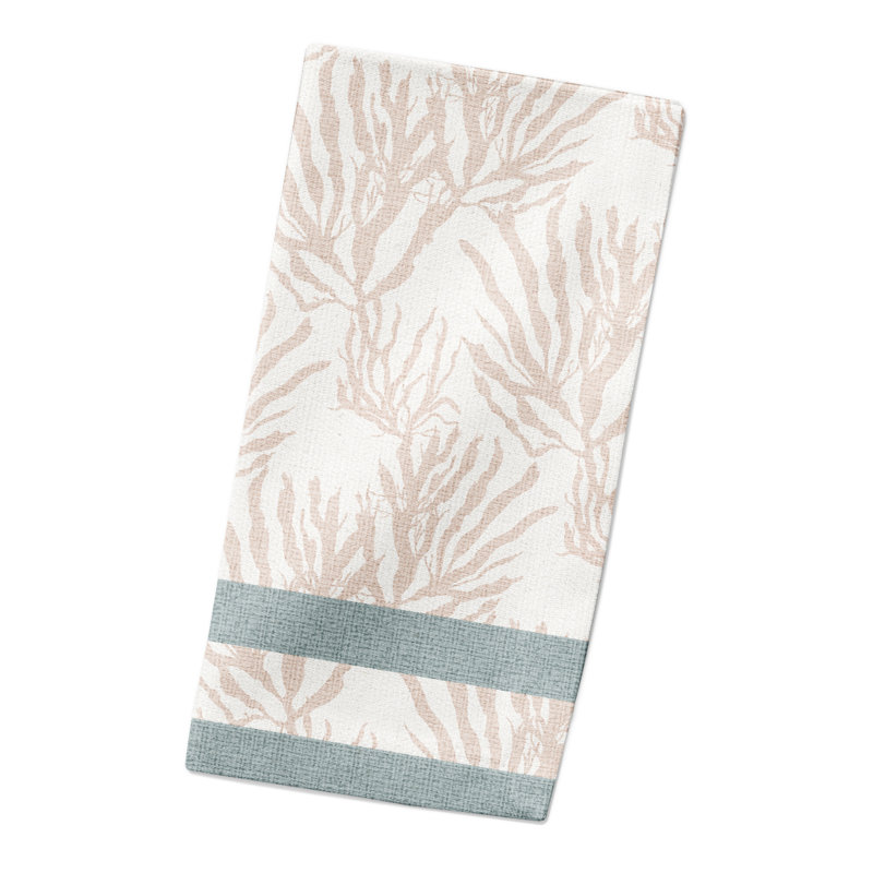 Serviette rectangulaire Whately, Rosé / bleu / blanc
