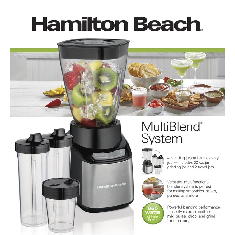 Hamilton Beach® MultiBlend® System 4 Shatterproof Jars & Reviews