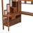 Solid Pine Full Size Multi-functional Loft Bed with Integrated Desk and Storage Solutions, Warm Brown